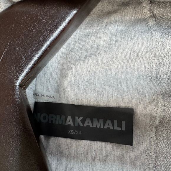 Norma Kamali Quilted Shawl Collar Coat Relax Grey Relax Oversized Women's XS - Picture 11 of 13